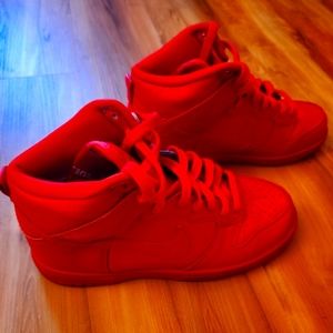 Nike CUSTOM All Red Air Force 1s (Size Women's 6.5)